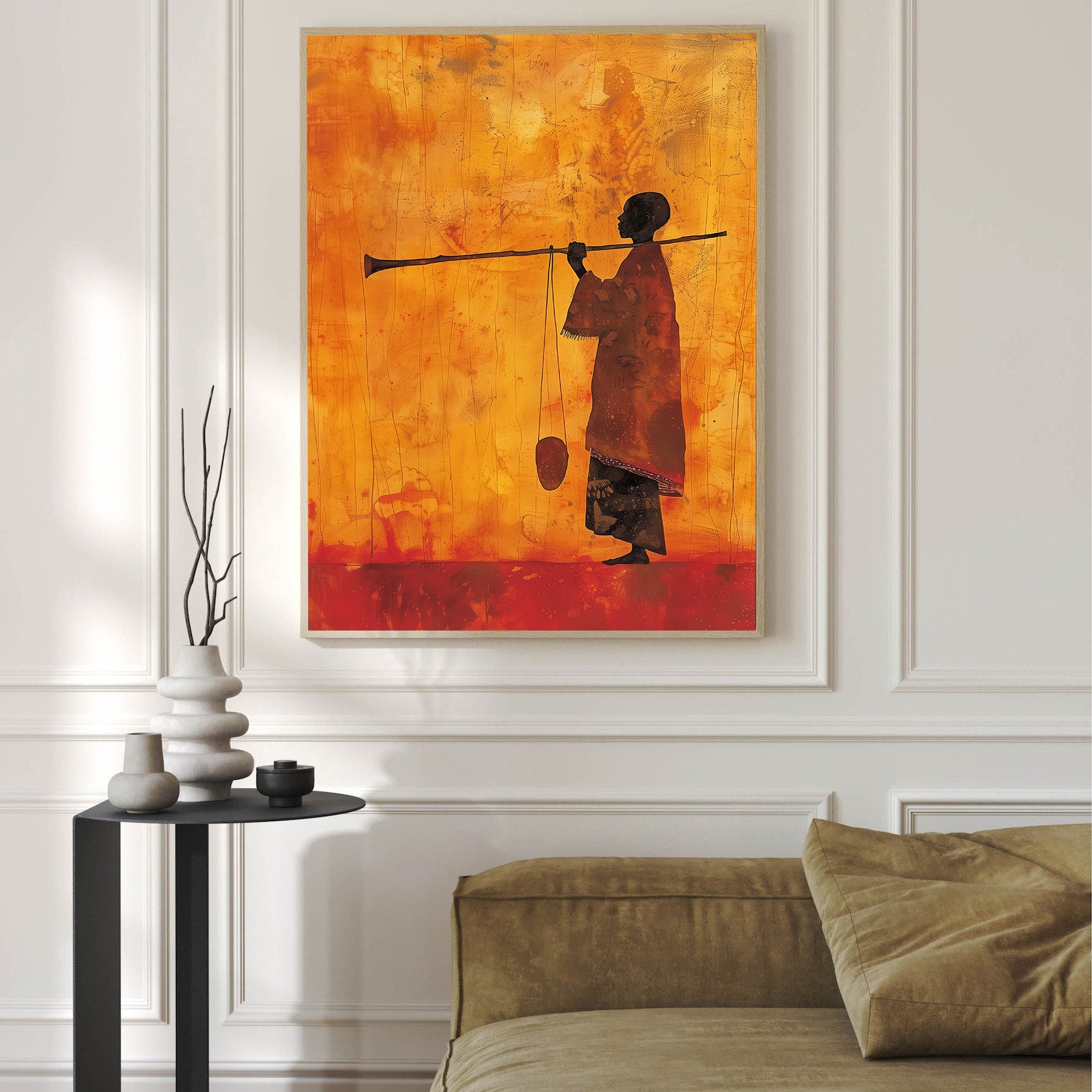 Peinture sur toile - Bougie allumée