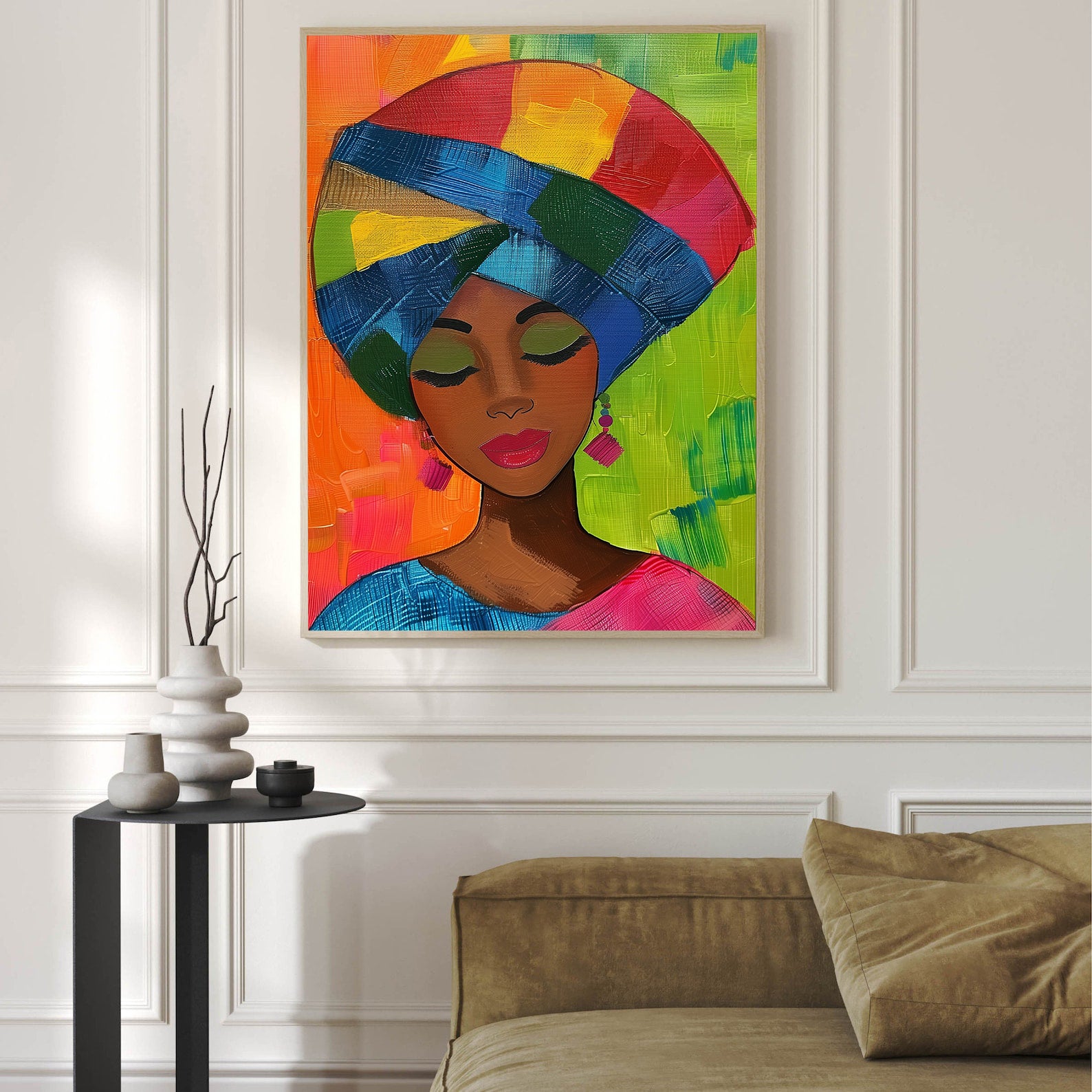 Peinture sur toile - Bougie allumée
