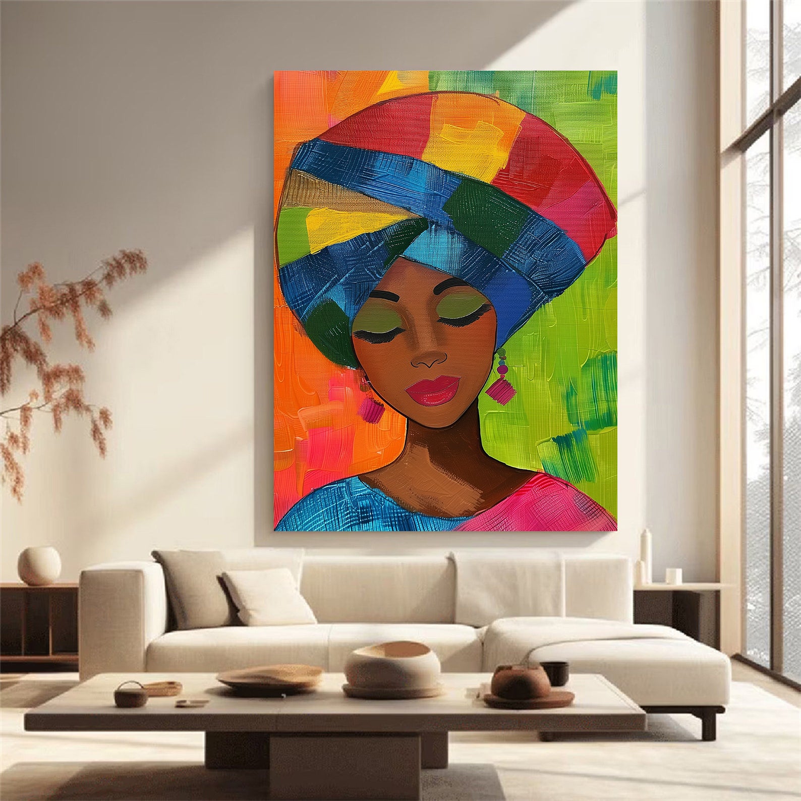 Peinture sur toile - Bougie allumée