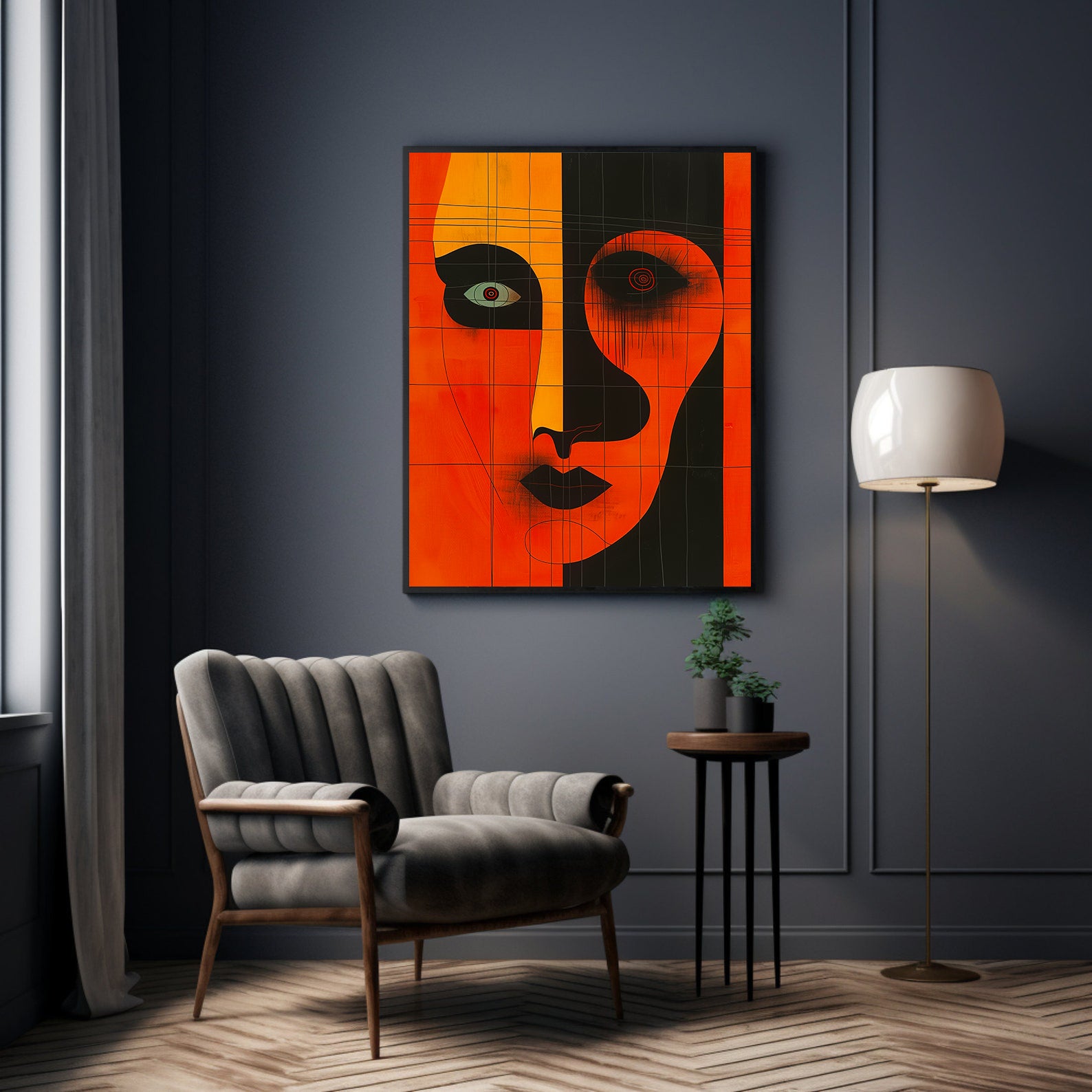 Peinture sur toile - Bougie allumée