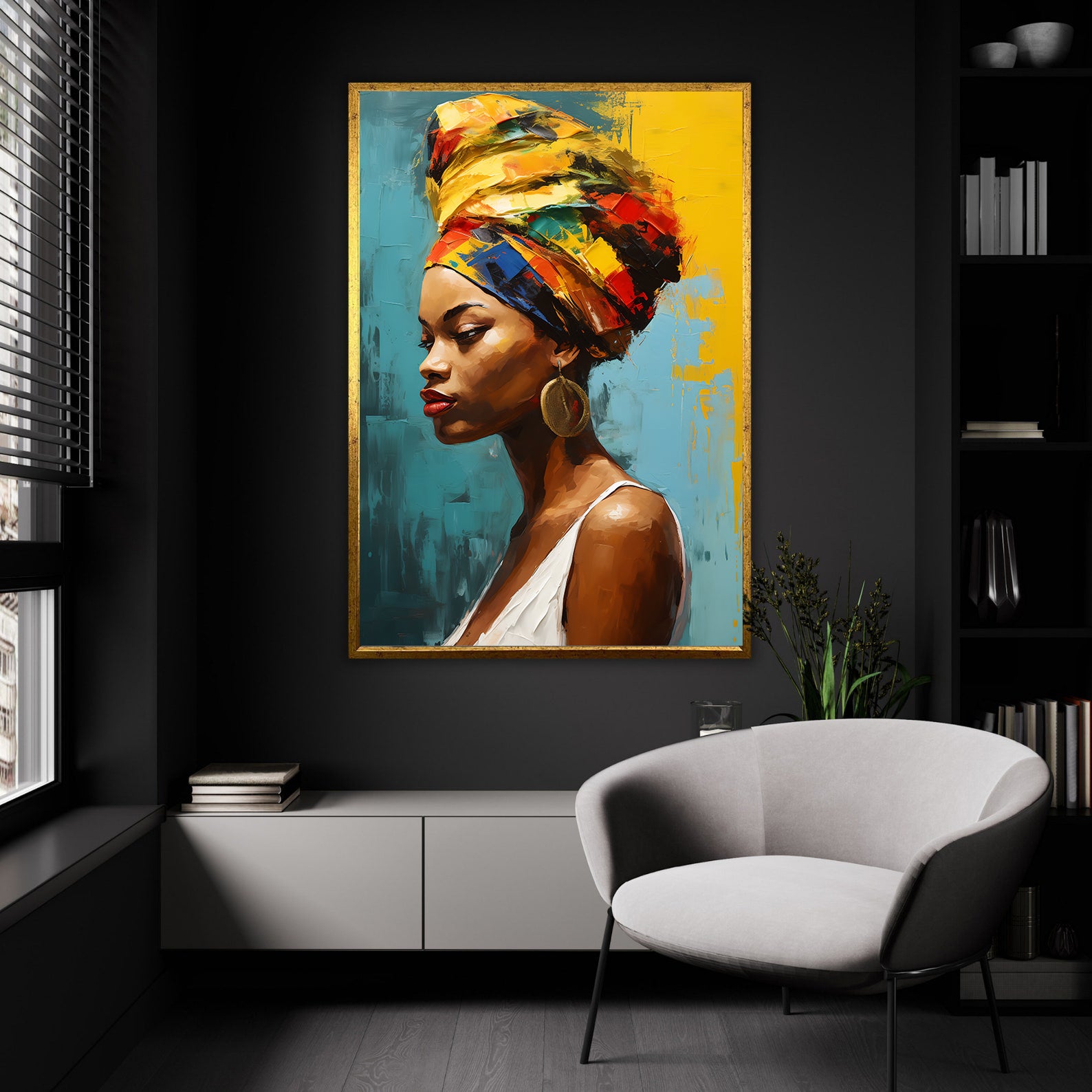 Peinture sur toile - Bougie allumée