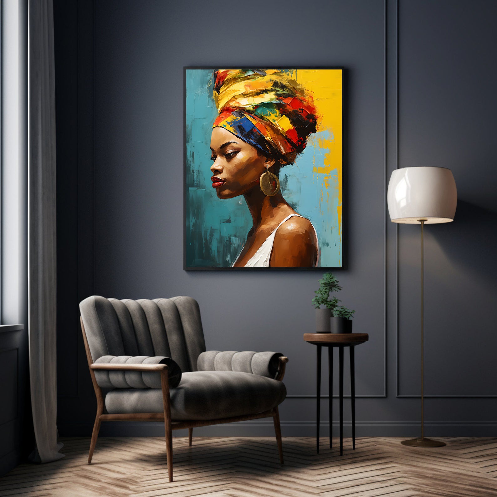 Peinture sur toile - Bougie allumée