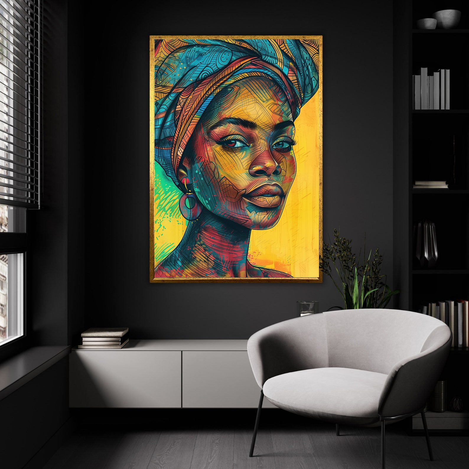 Tablou Canvas - Portret Femeie Africană