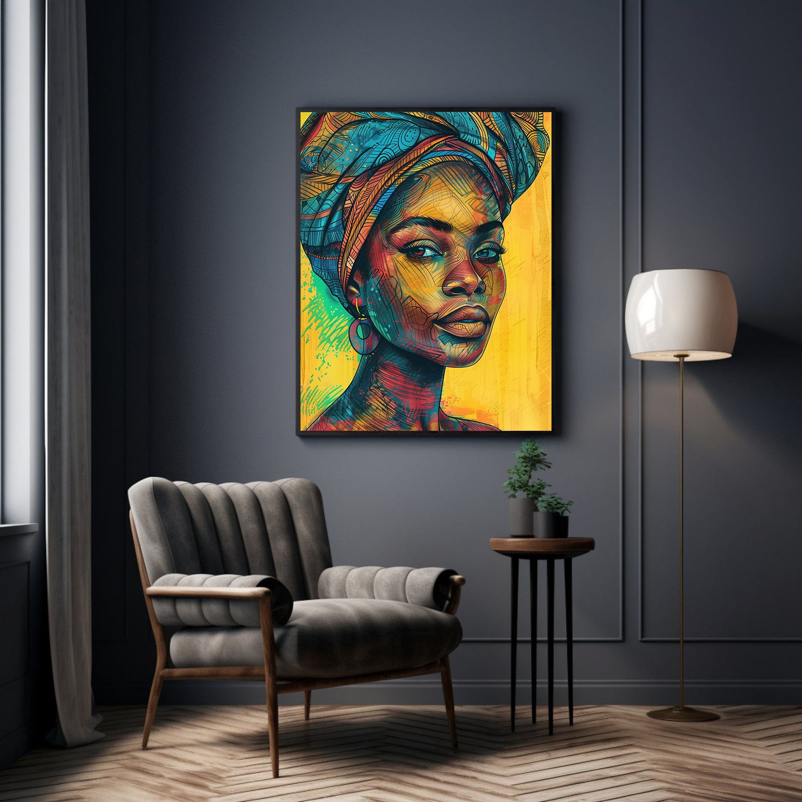 Tablou Canvas - Portret Femeie Africană