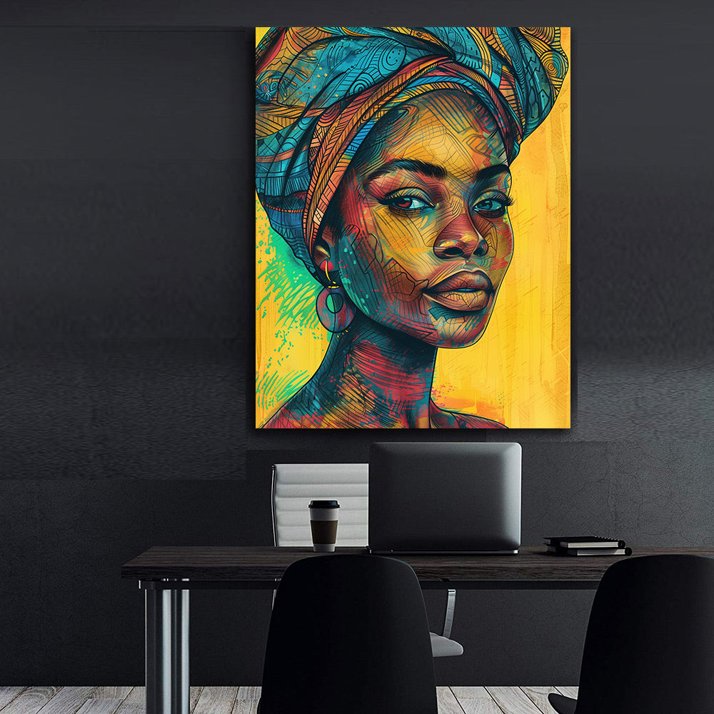 Tablou Canvas - Portret Femeie Africană