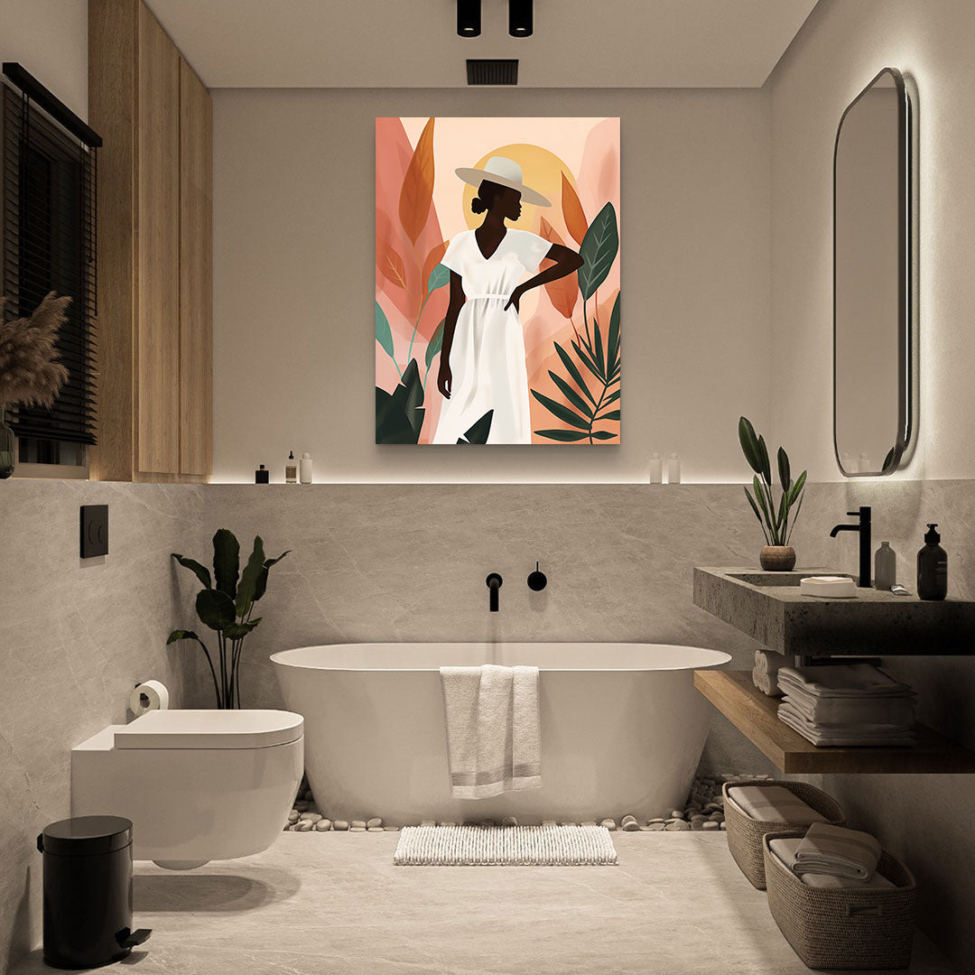 Peinture sur toile - Bougie allumée