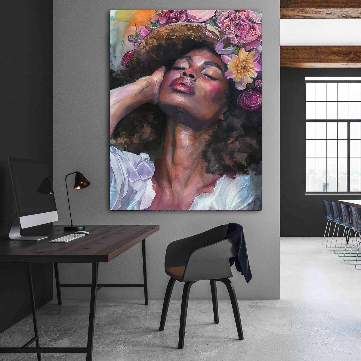 Peinture sur toile - Bougie allumée