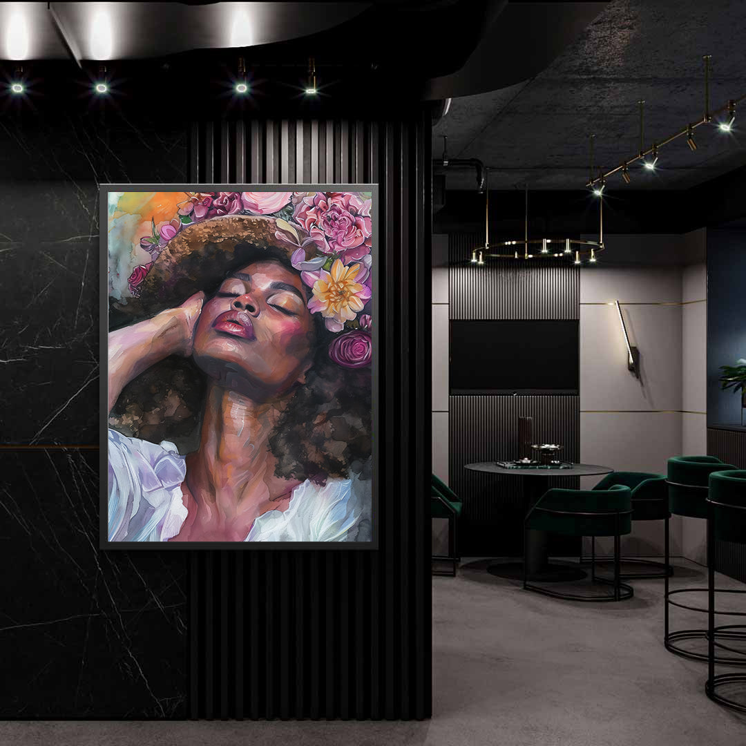 Peinture sur toile - Bougie allumée