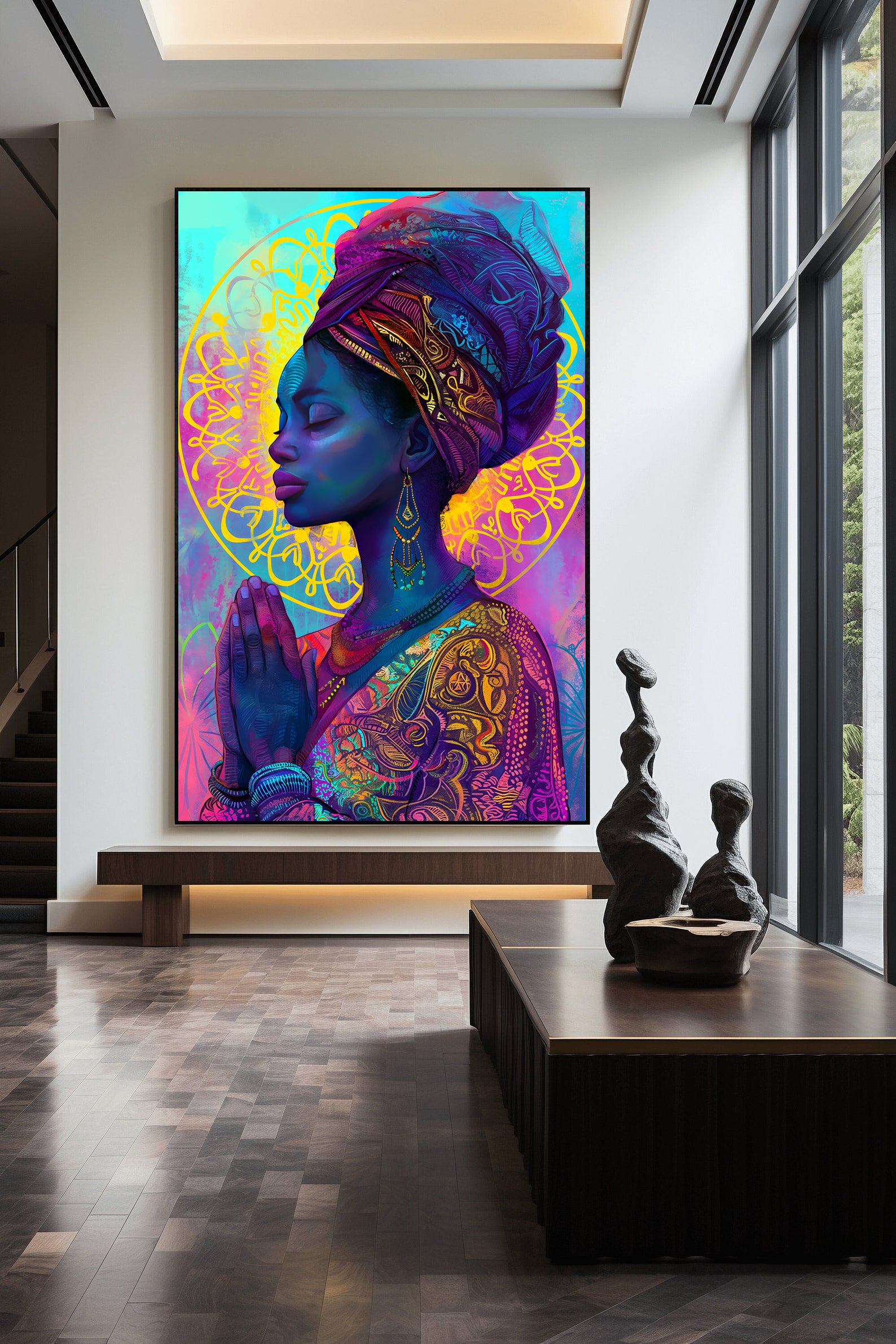 Peinture sur toile - Bougie allumée