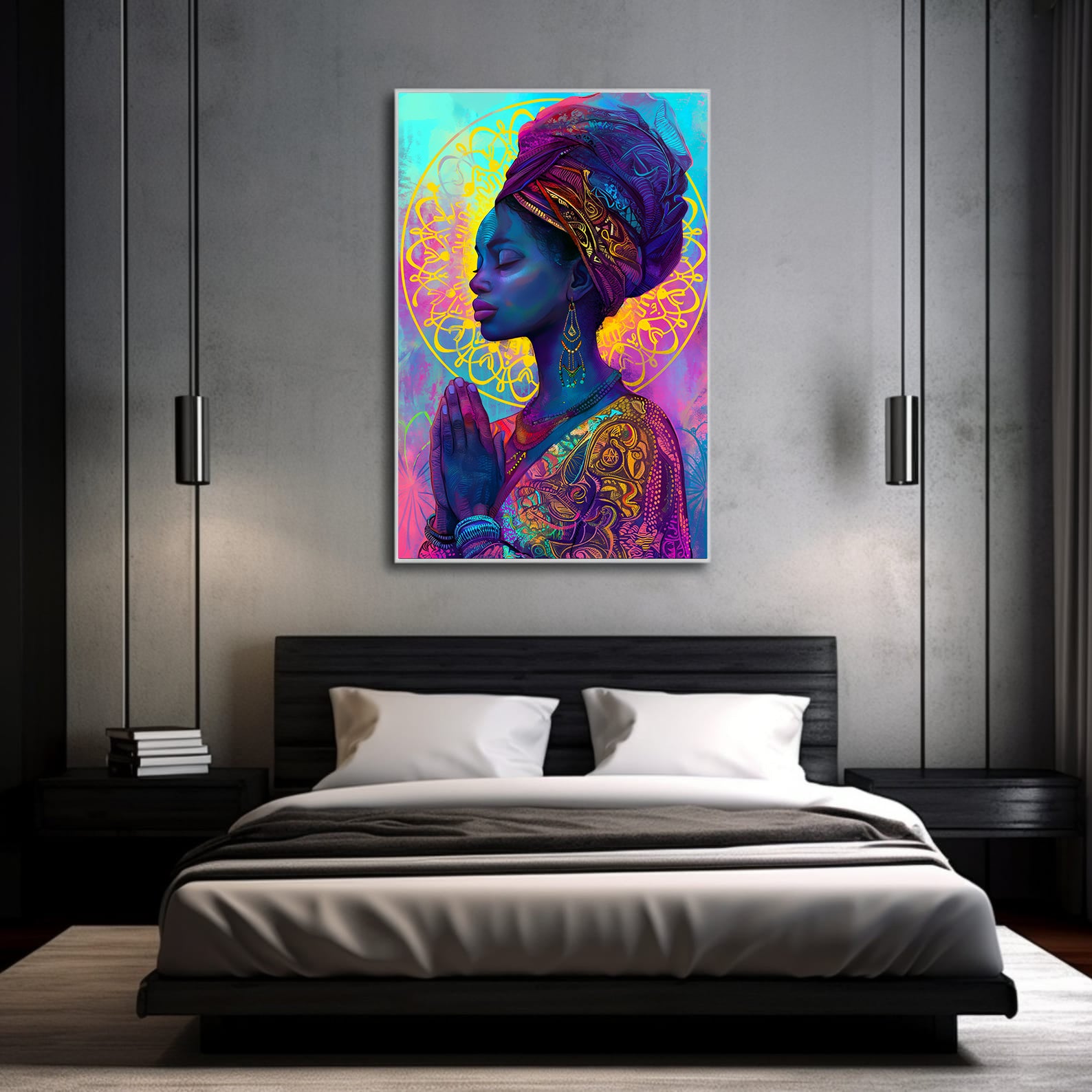 Peinture sur toile - Bougie allumée