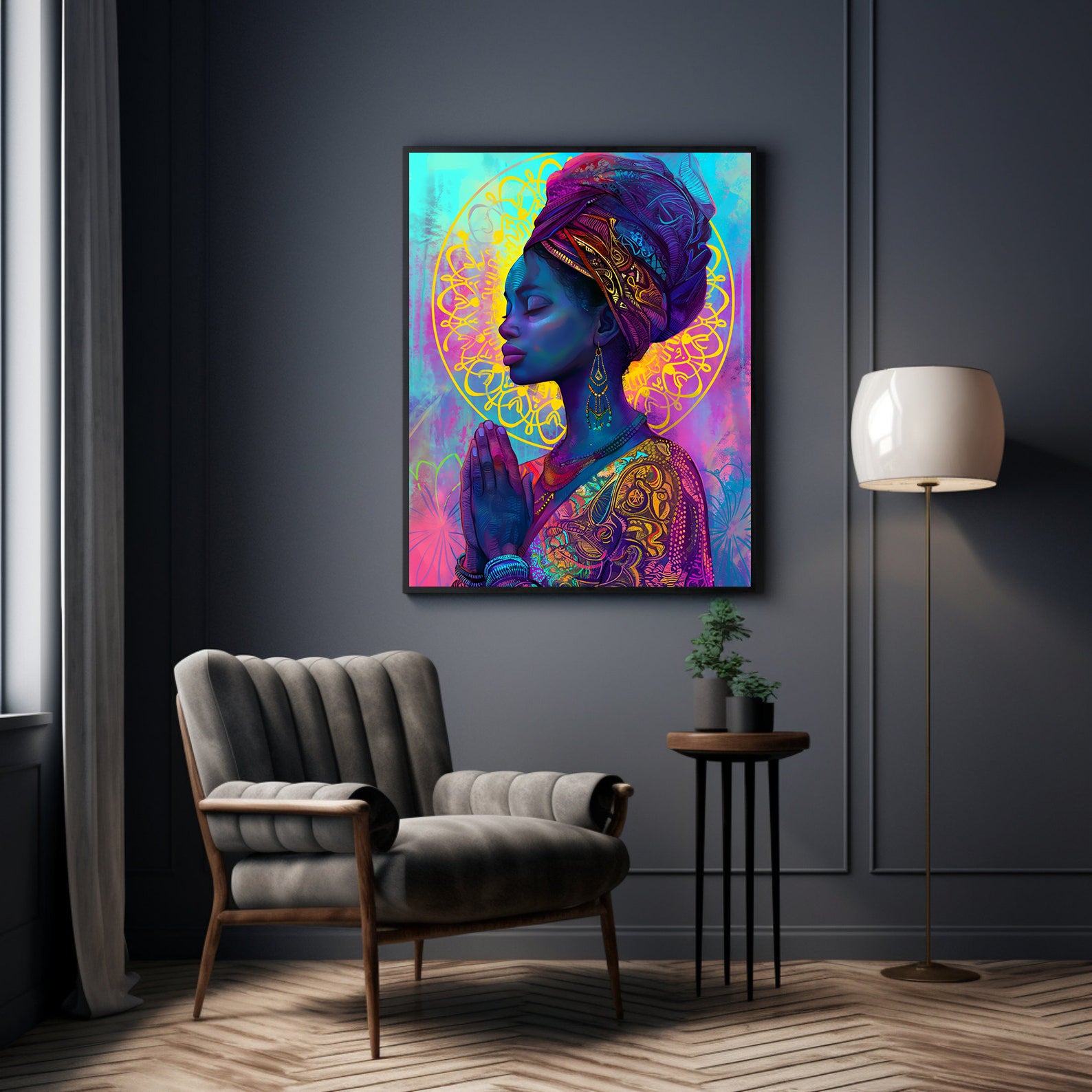 Peinture sur toile - Bougie allumée