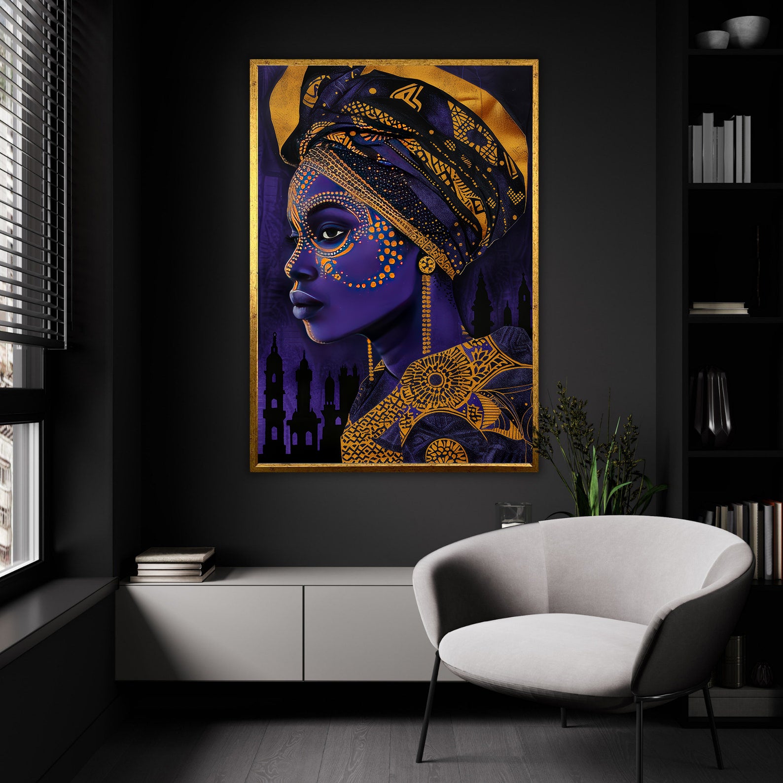 Peinture sur toile - Bougie allumée