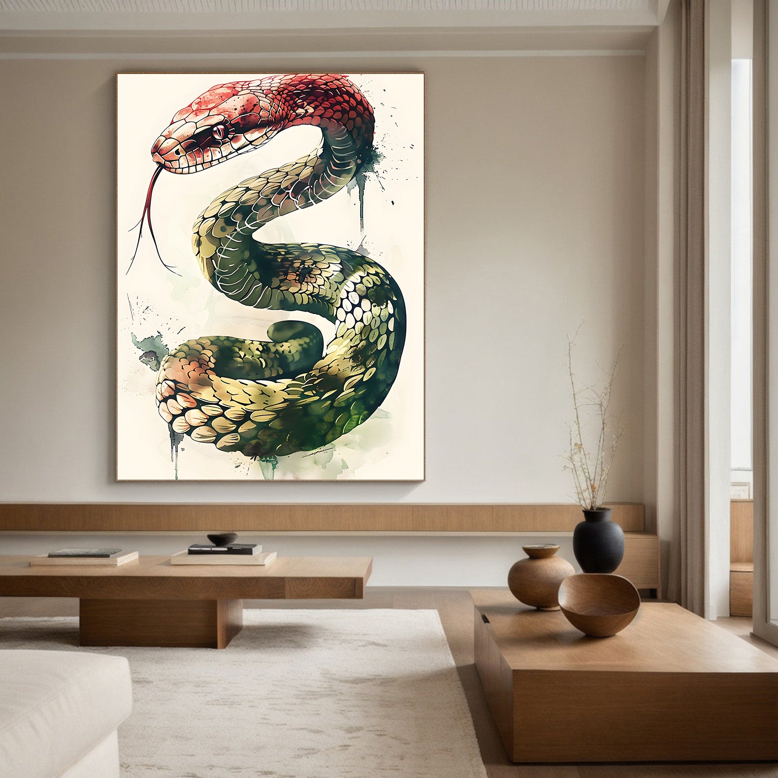 Tablou Canvas - Șarpe Multicolor