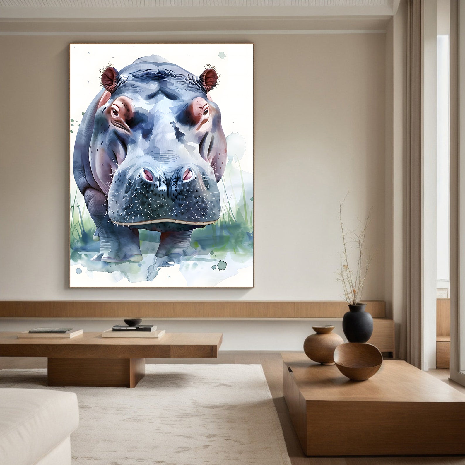 Tablou Canvas - African Hippo