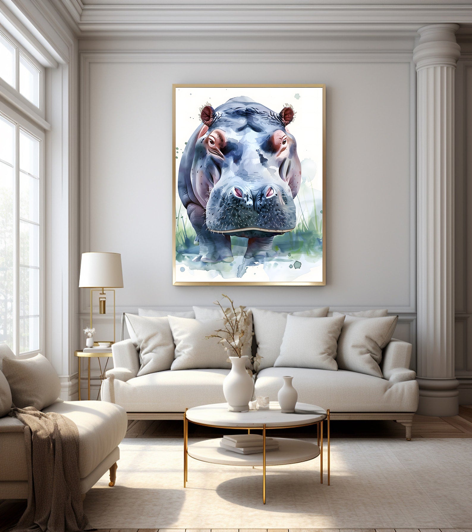 Tablou Canvas - African Hippo
