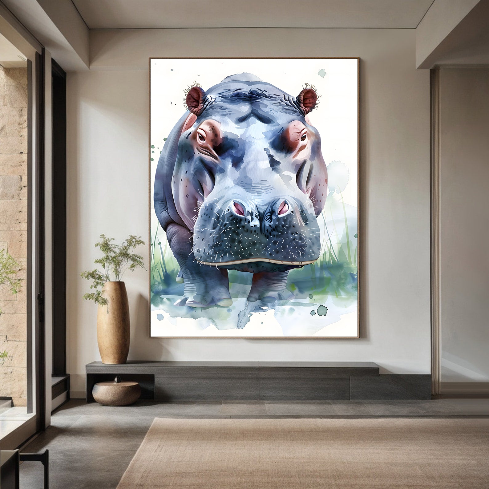 Tablou Canvas - African Hippo