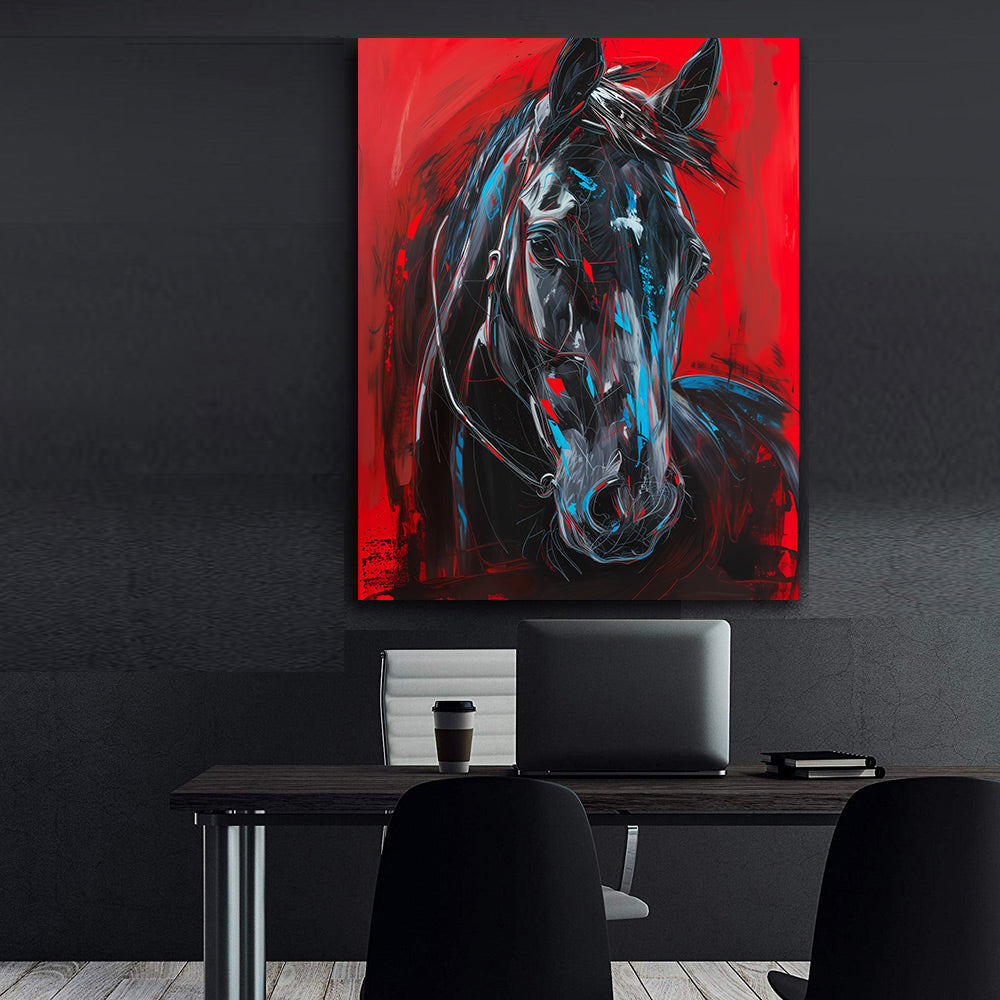 Tablou Canvas - Armăsar Negru