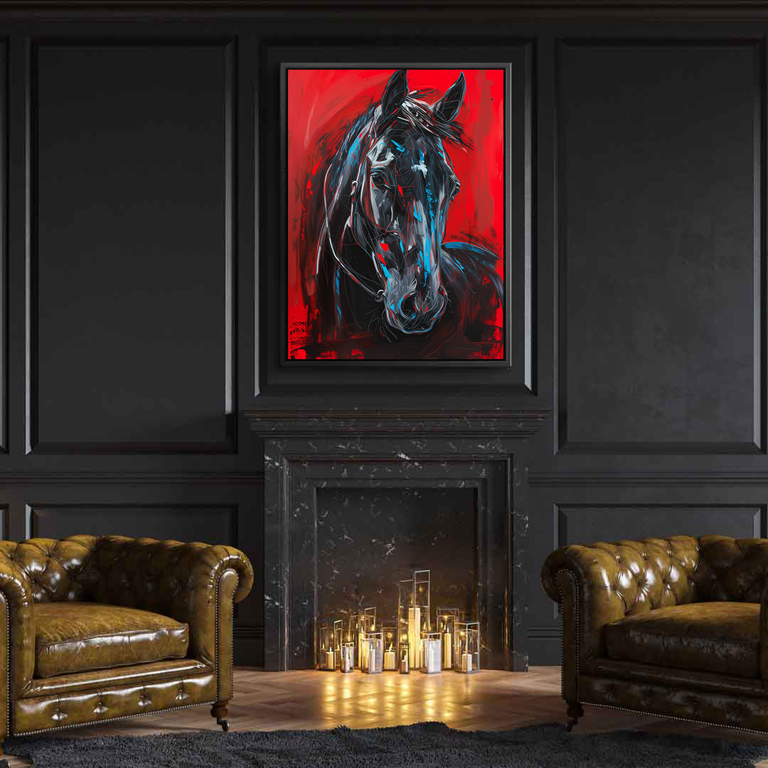 Tablou Canvas - Armăsar Negru