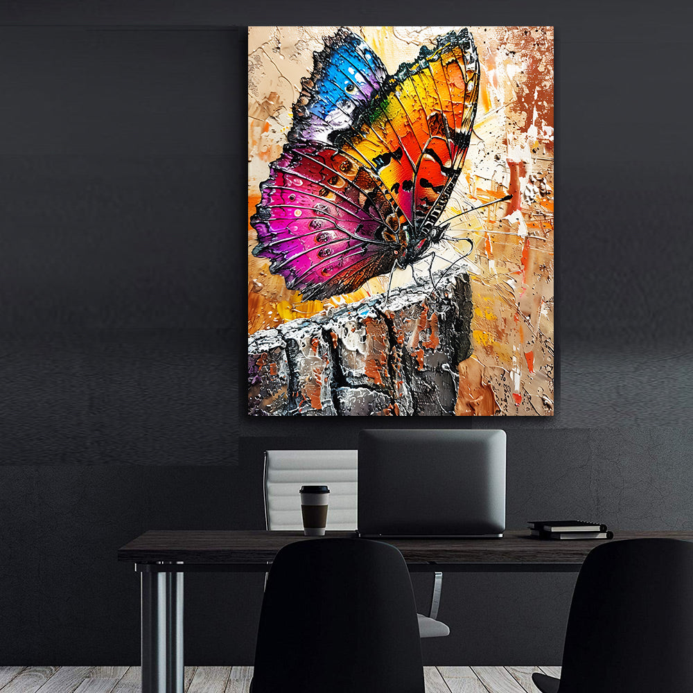 Tablou Canvas - Fluture Multicolor
