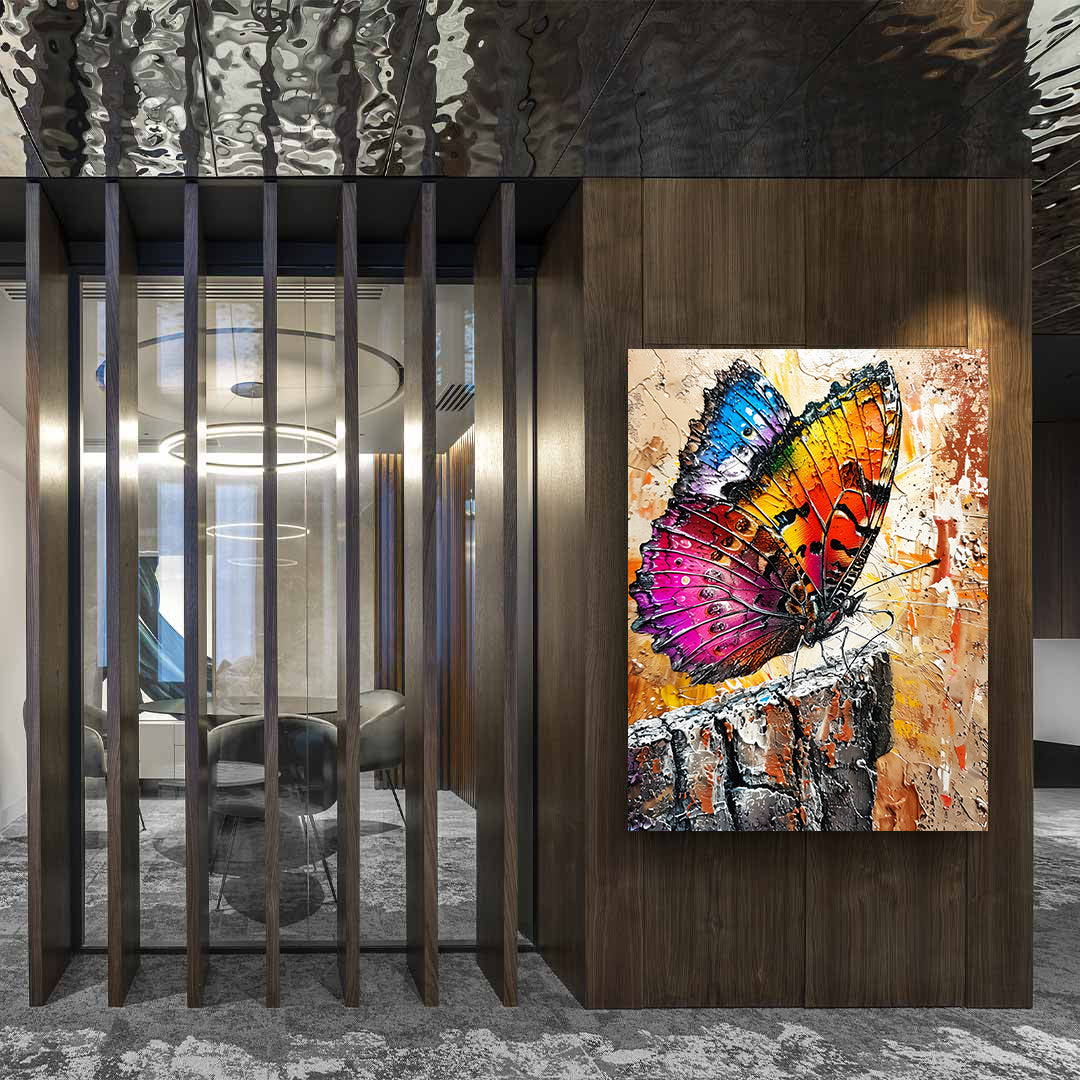 Tablou Canvas - Fluture Multicolor