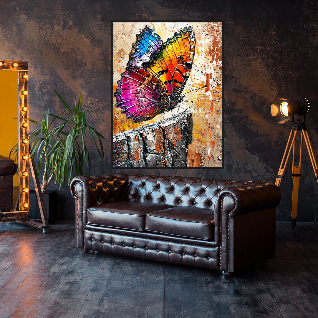 Tablou Canvas - Fluture Multicolor