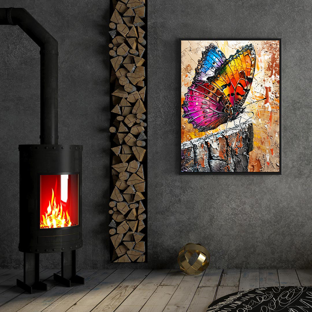 Tablou Canvas - Fluture Multicolor