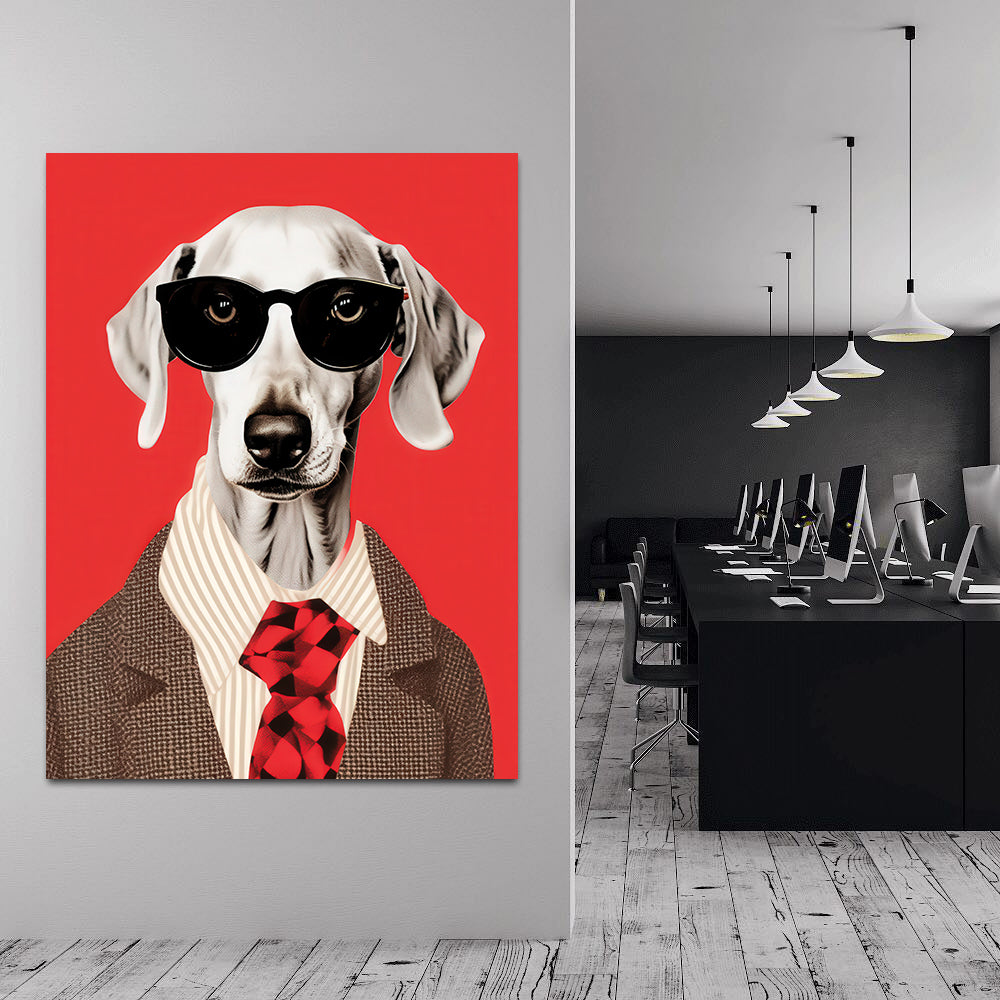 Tablou Canvas - Businessman Dog