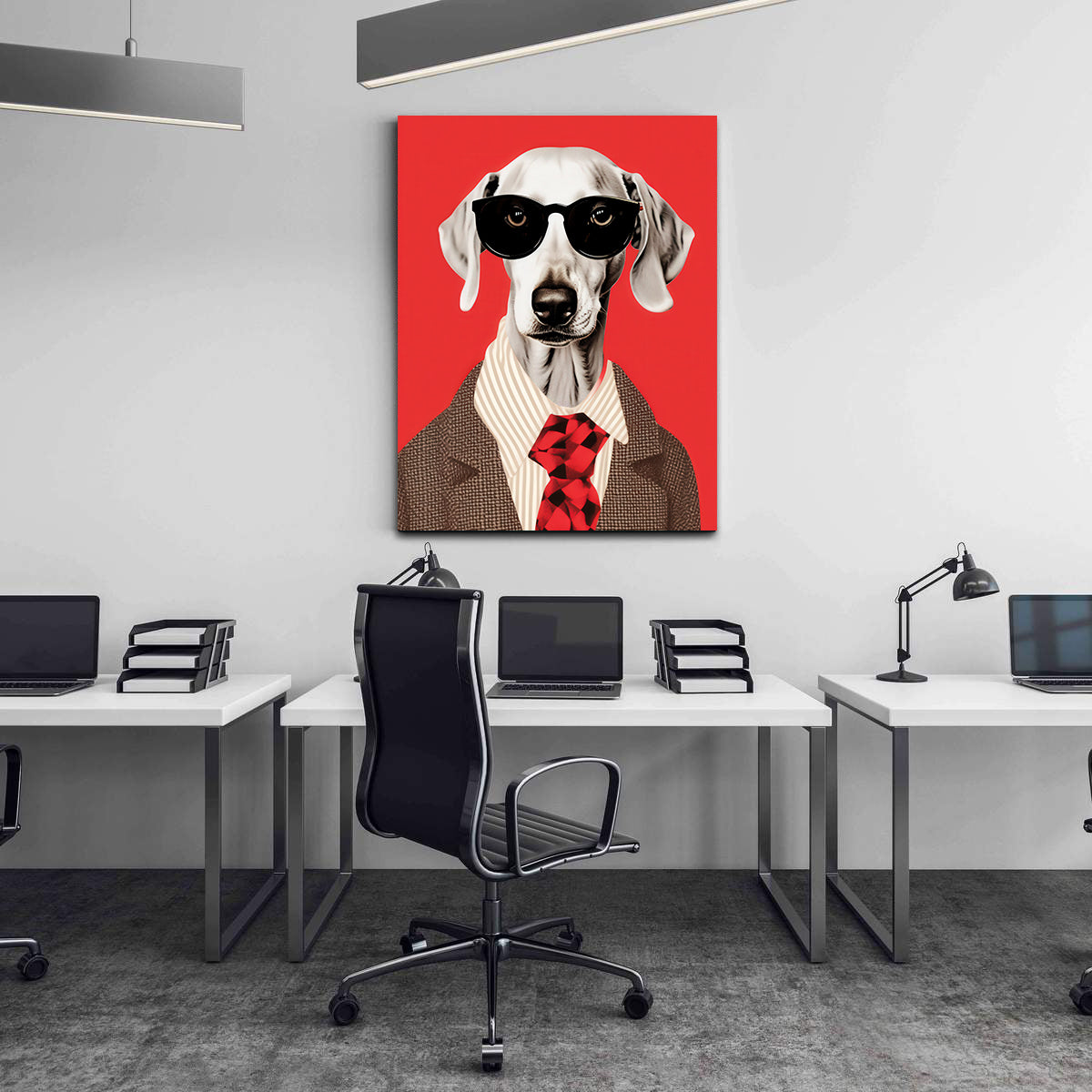 Tablou Canvas - Businessman Dog