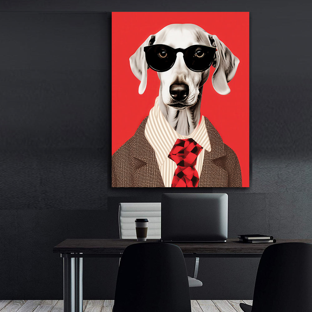 Tablou Canvas - Businessman Dog