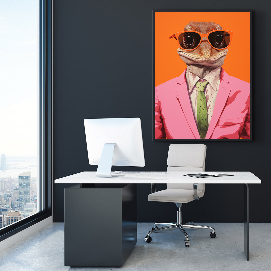 Tablou Canvas - Businessman Lizard