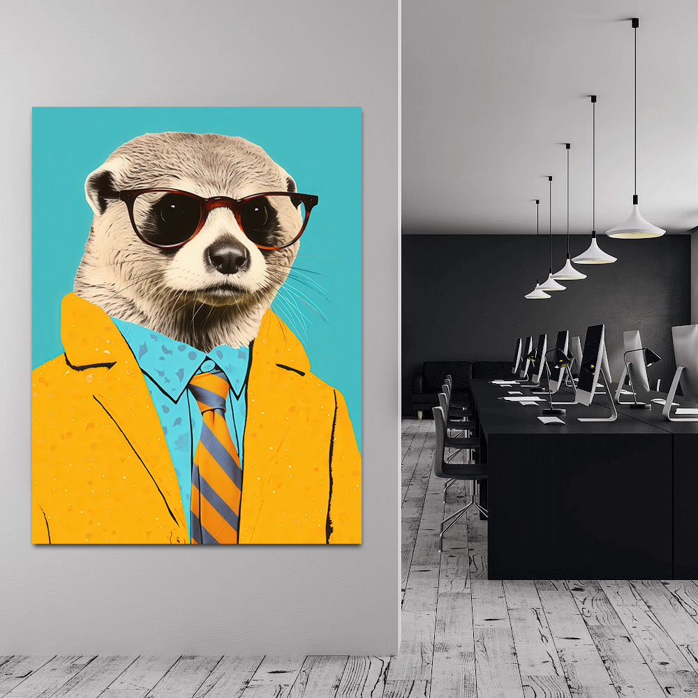 Tablou Canvas - Businessman Meerkat