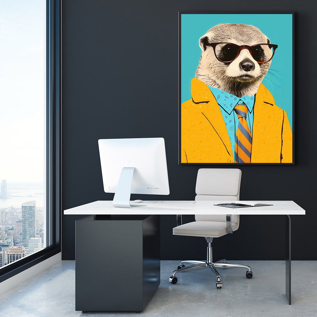 Tablou Canvas - Businessman Meerkat