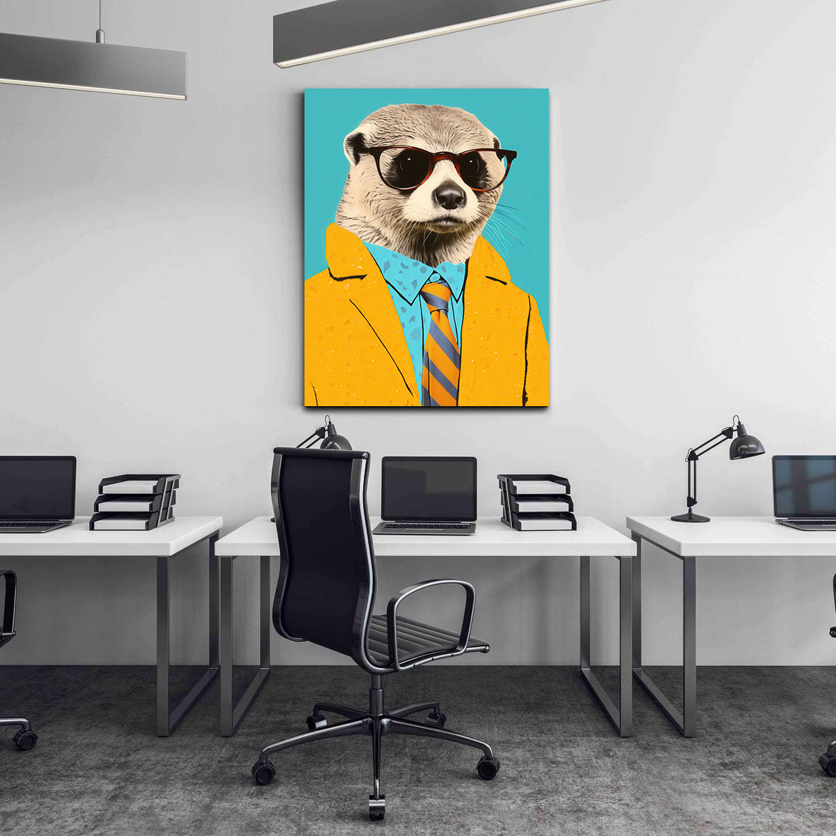 Tablou Canvas - Businessman Meerkat