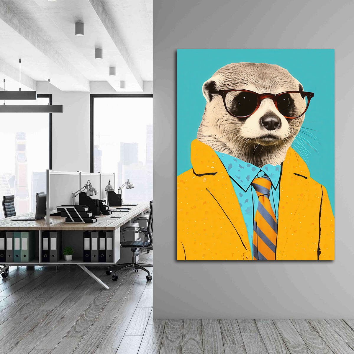 Tablou Canvas - Businessman Meerkat