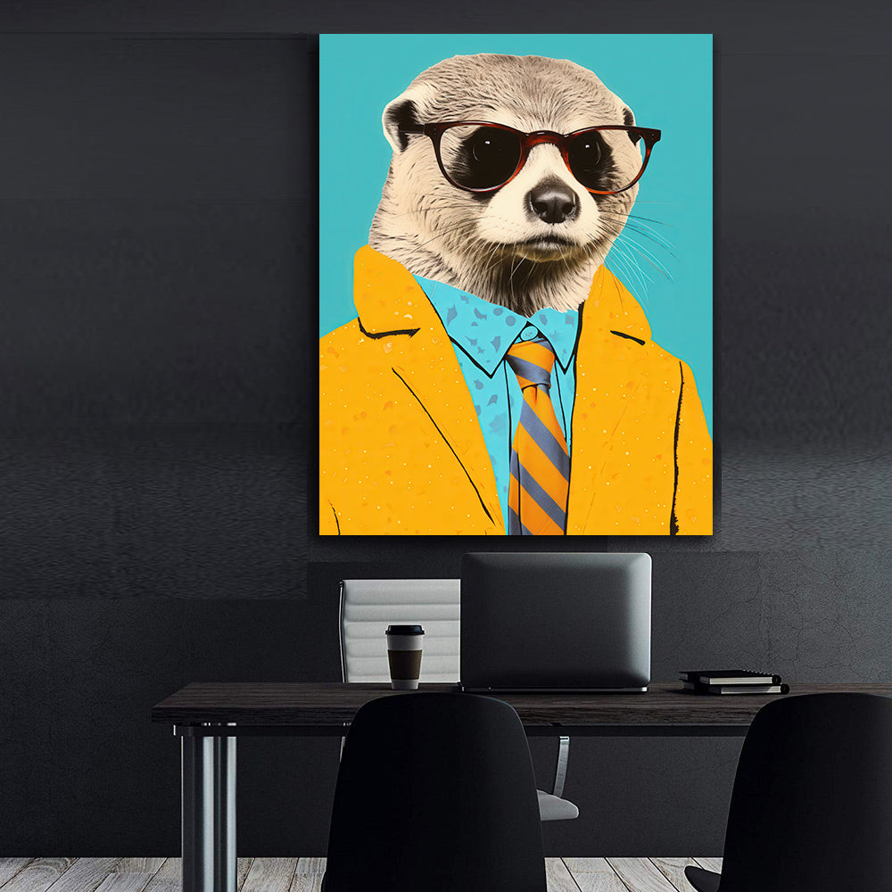 Tablou Canvas - Businessman Meerkat