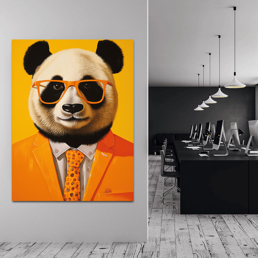 Tablou Canvas - Businessman Panda