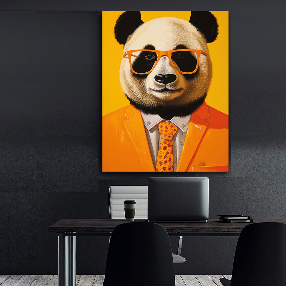 Tablou Canvas - Businessman Panda