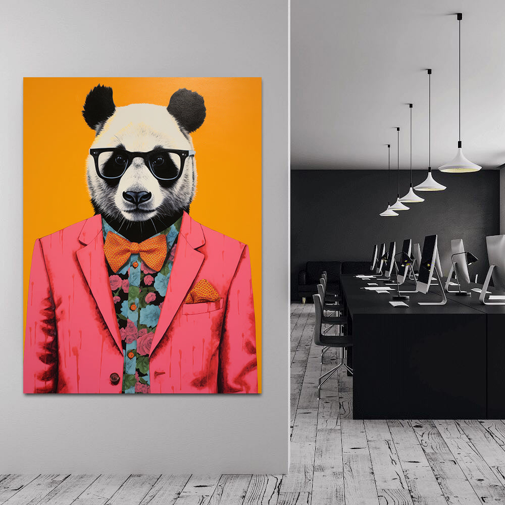 Tablou Canvas - Businessman Panda