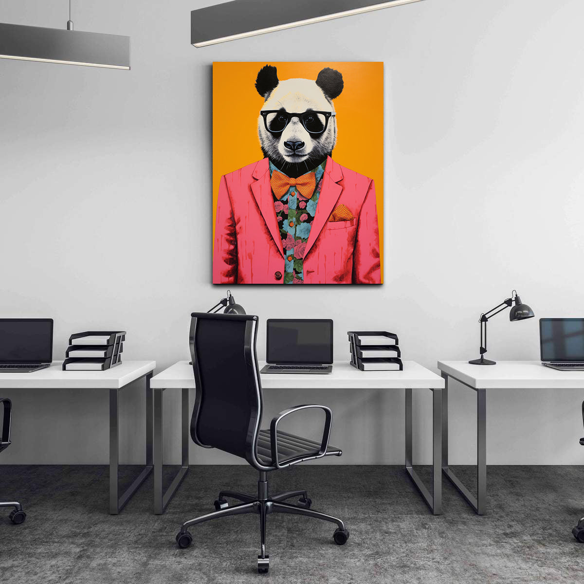 Tablou Canvas - Businessman Panda