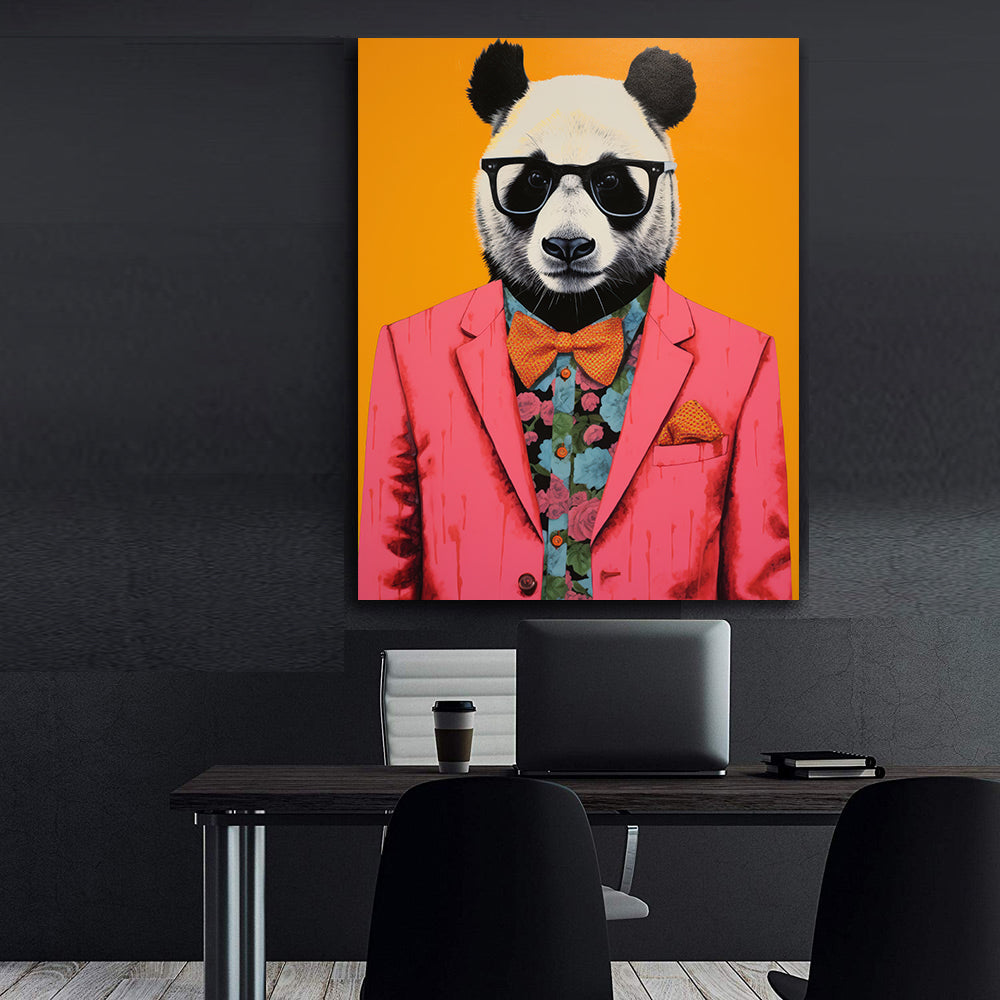 Tablou Canvas - Businessman Panda