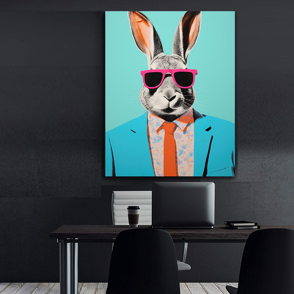 Tablou Canvas - Businessman Bunny