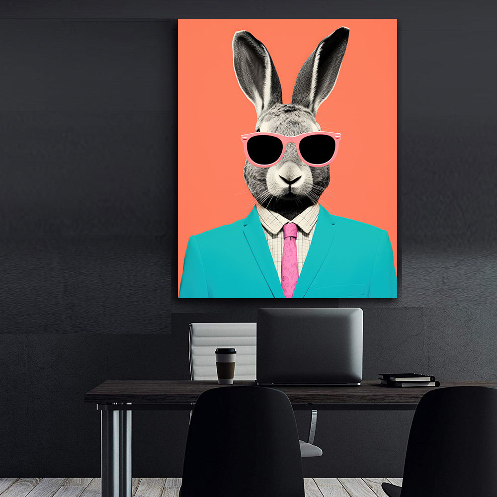 Tablou Canvas - Businessman Bunny