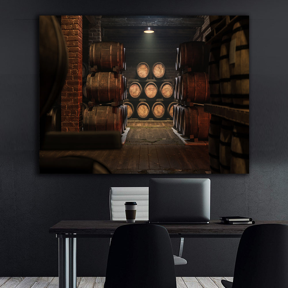Tablou Canvas - Butoaie cu Vin
