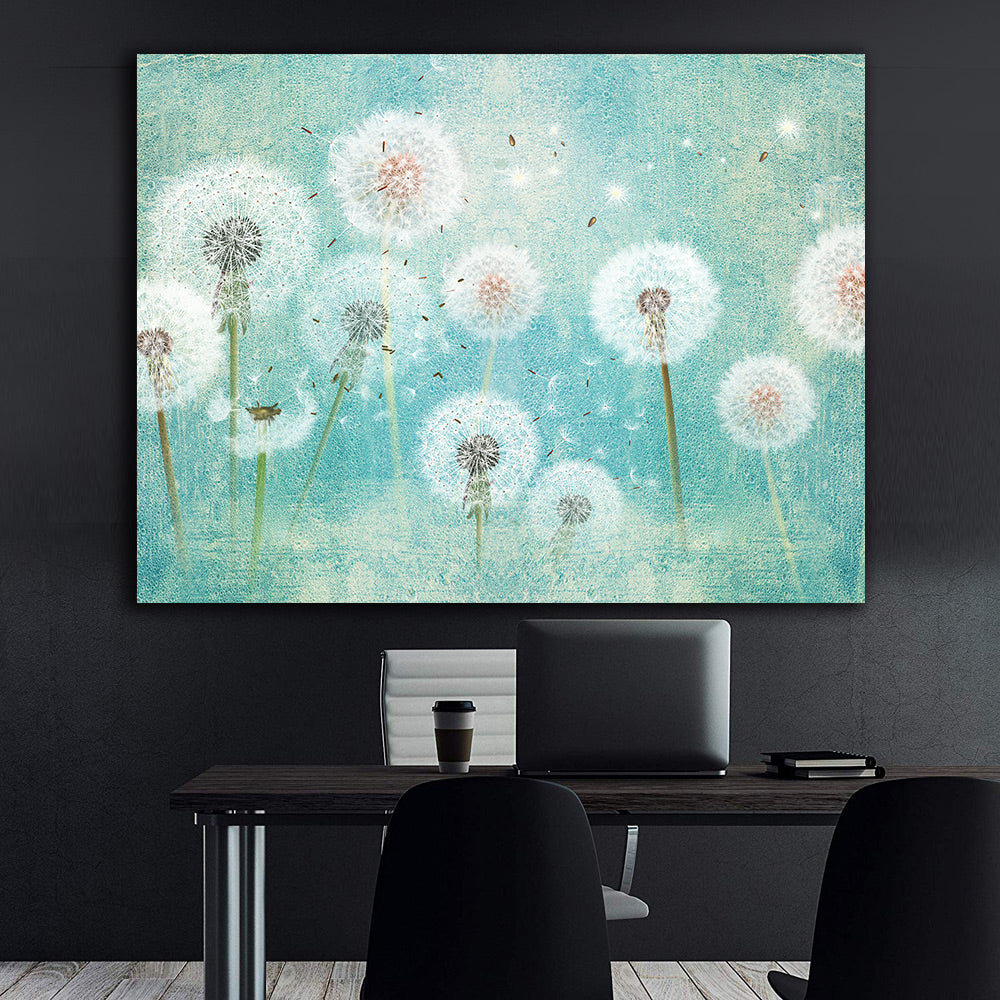 Peinture sur toile - Pissenlits