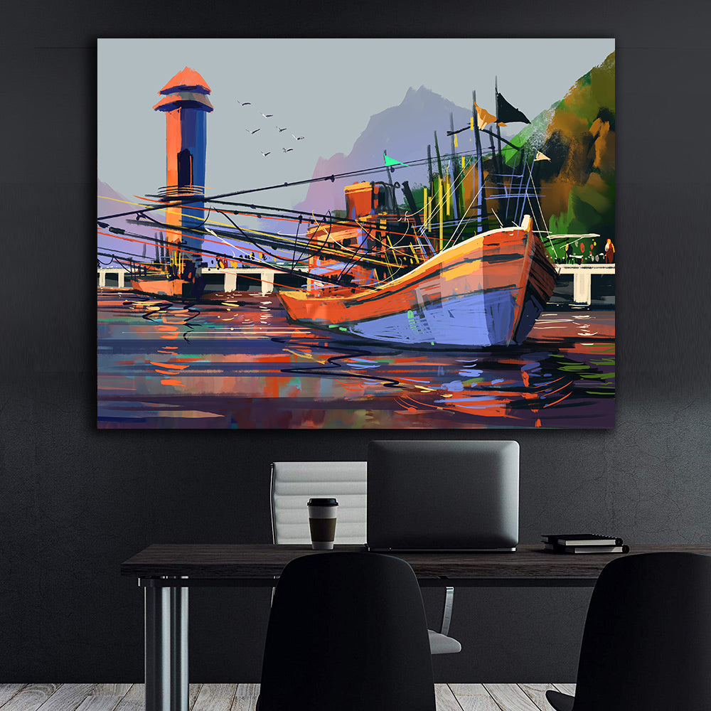 Tablou Canvas - Barcă Multicoloră