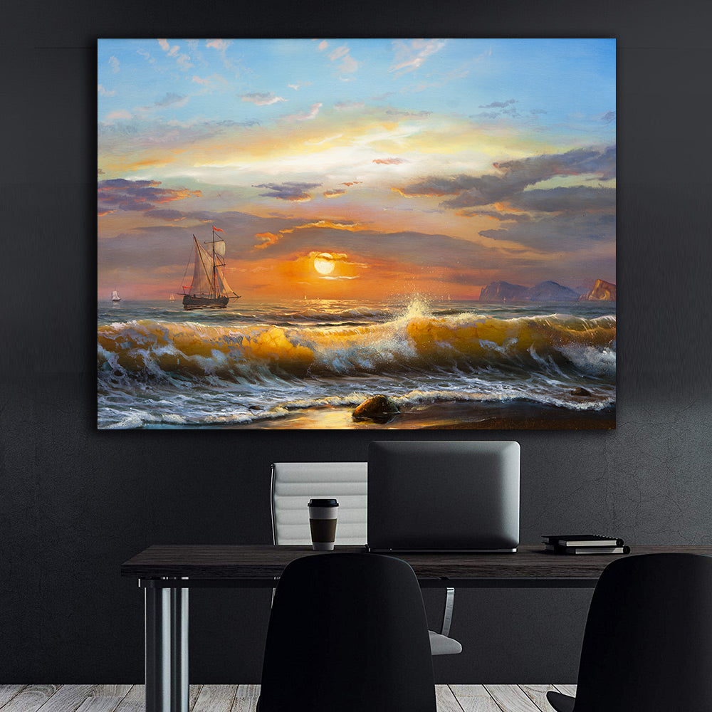 Tableau sur toile - Voiliers sur la mer