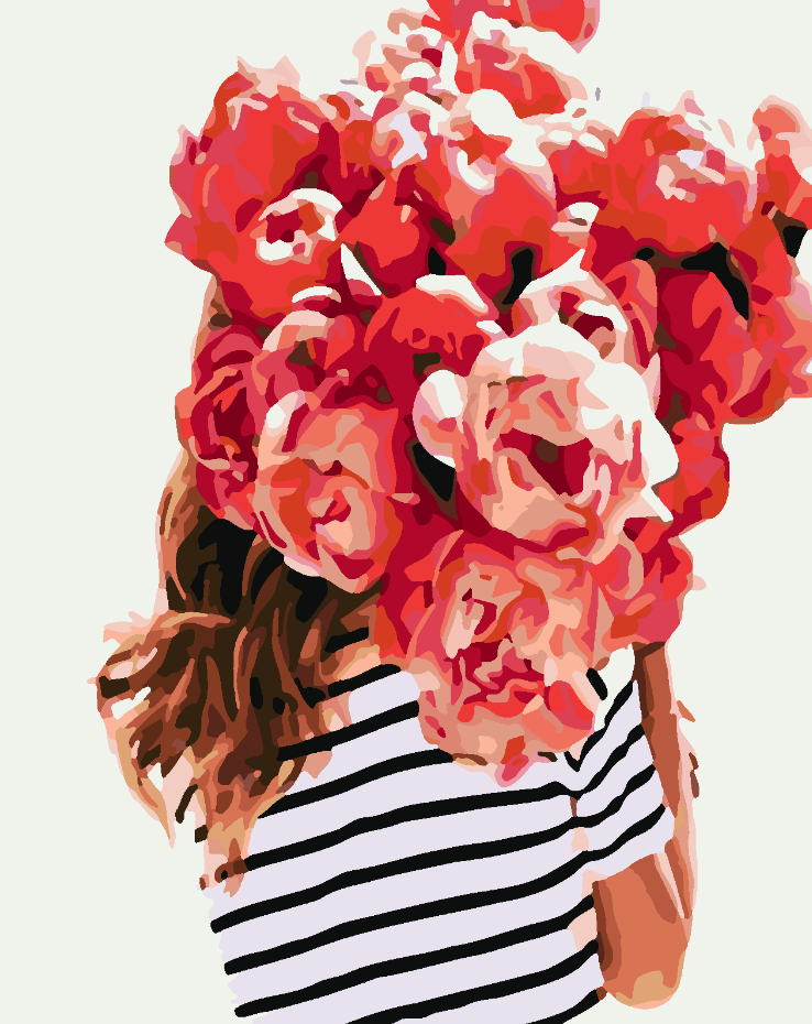 Pictura pe numere - Floral Head 4067