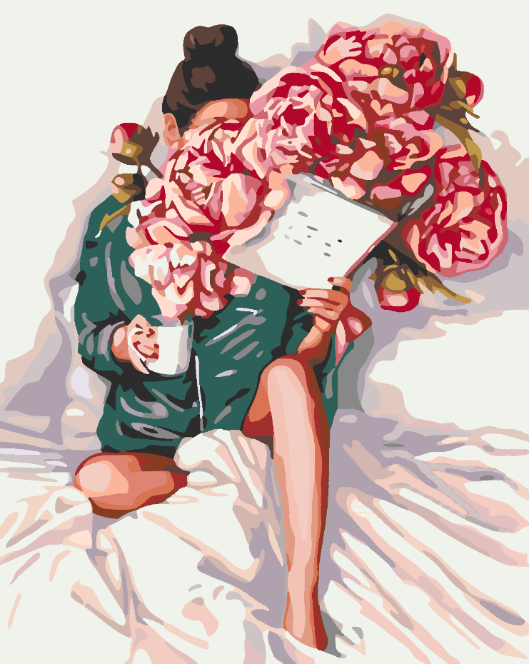 Pictura pe numere - Floral Head 4068