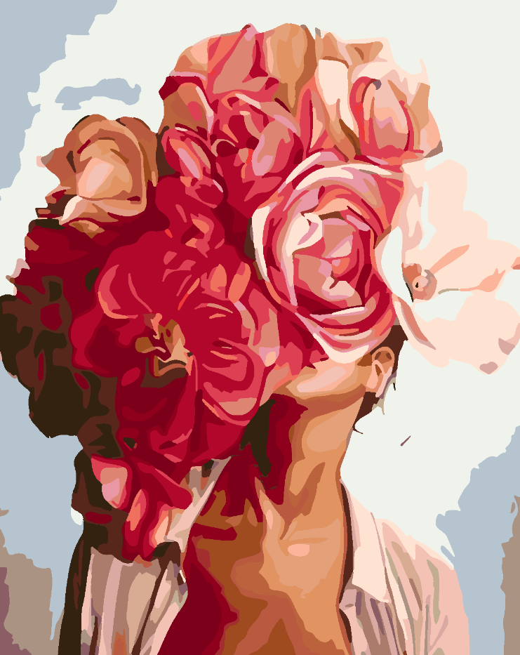 Pictura pe numere - Floral Head 4069