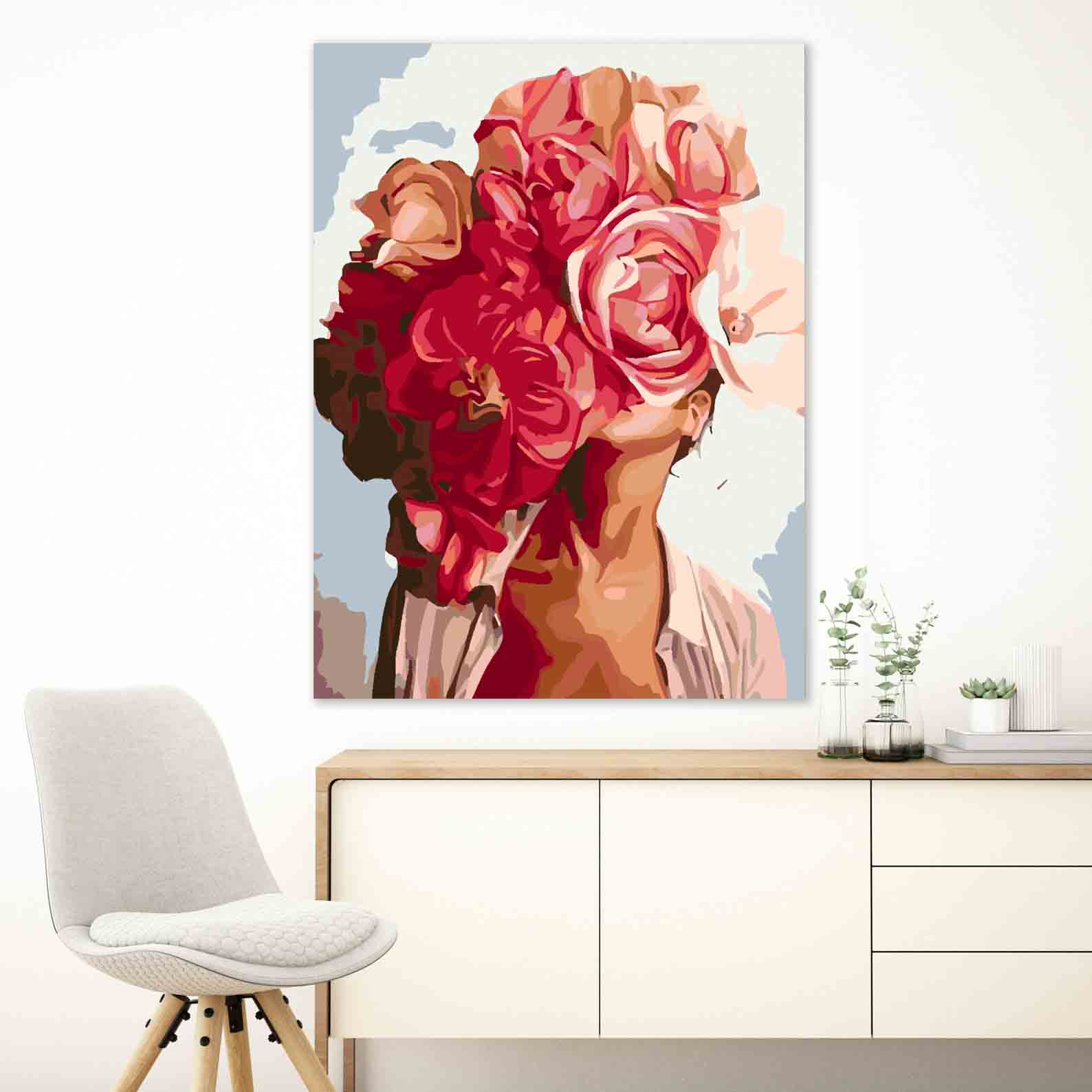 Pictura pe numere - Floral Head 4069